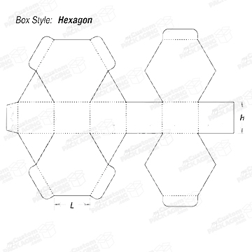 Hexagon Box 9 cosmetic hexagon box 01